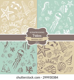 scrapbooking pattern marina set