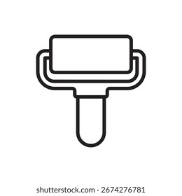 Scrapbooking Roller Outline Icon Ilustración vectorial