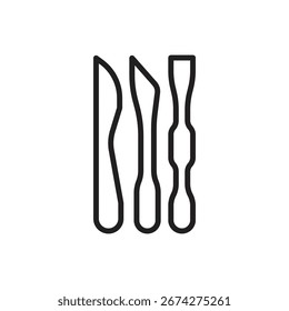 Scrapbooking Scraper Outline Icon Ilustración vectorial