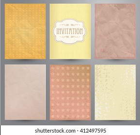 Scrapbooking set. Old paper textures.