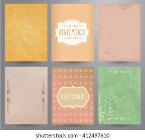 Scrapbooking set. Old paper textures.
