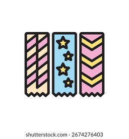 Scrapbooking Tape Icon Vector Illustration