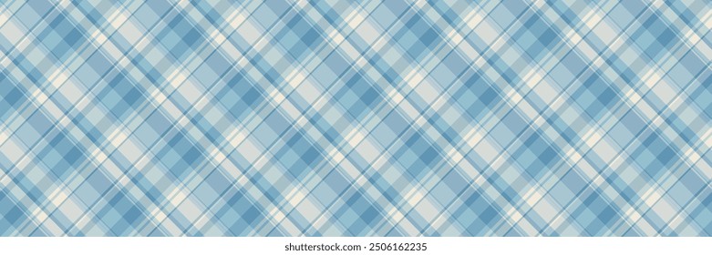 Scrapbooking vector textile plaid, scottish background seamless check. Stylish texture fabric tartan pattern in light and cyan colors palette.