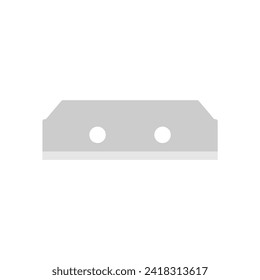 scraper blades or razor blades flat design vector illustration.