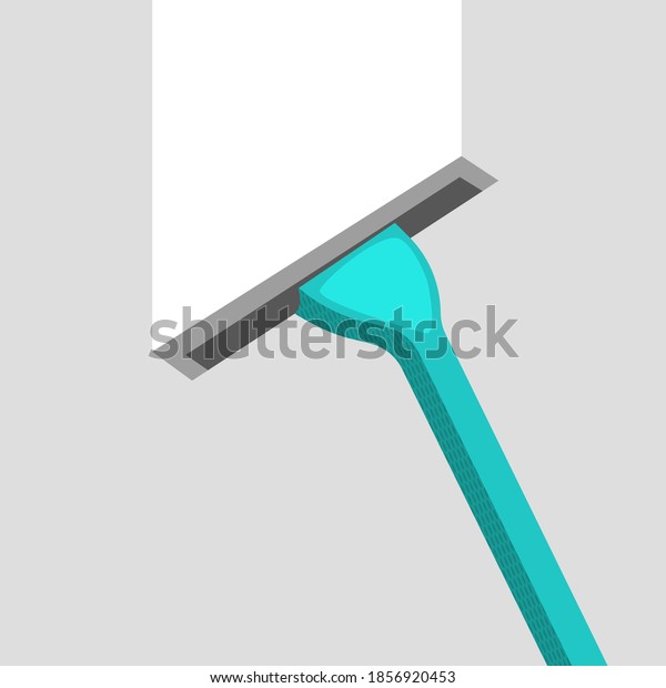 Scraper for
cleaning windows. Vector
illustration.