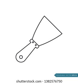 Scraper Icon Vector, Spatula Trendy Design