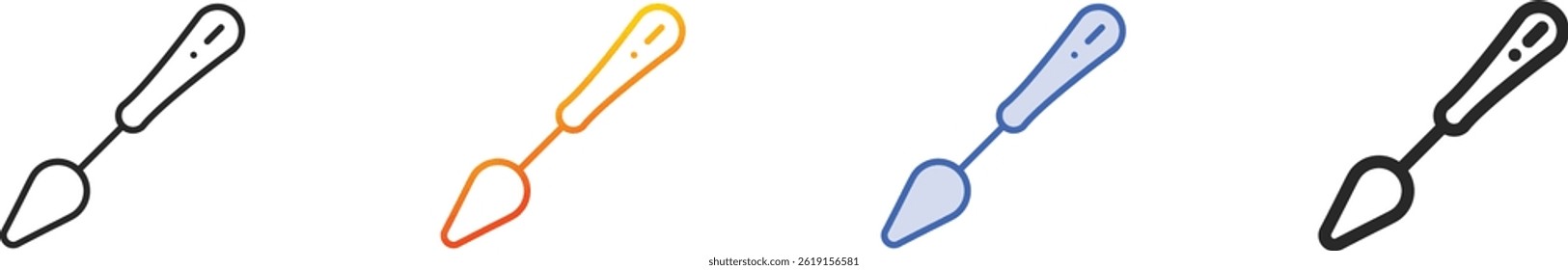 scraper icon.Thin Linear, Gradient, Blue Stroke and bold Style Design Isolated On White Background