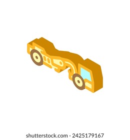 scraper machine construction vehicle isometric icon vector. scraper machine construction vehicle sign. isolated symbol illustration