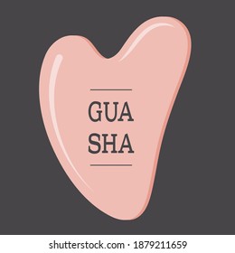 Scraper for massage Gua Sha. Home beauty routine.