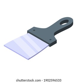 Scraper putty knife icon. Isometric of scraper putty knife vector icon for web design isolated on white background