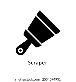 Scraper vector Glyph Cricle Icon.Eps file 10