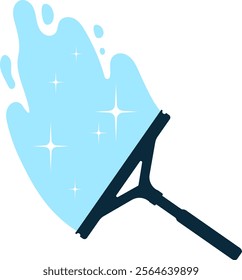 Scraper for washing and cleaning window glass symbol