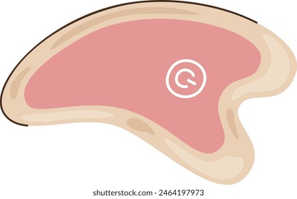 Scraping Facial Massage Tools Gouache Scraper Vector Illustration
