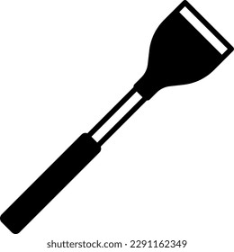 Scraping rod isolated vector icon.