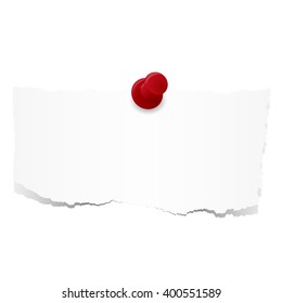 Scraps of paper with pin