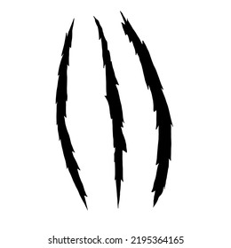 Scratch. Animals claw scratches. Claw scratches collection. Black animals claw set. Grunge claws. Wild animals concept. Vector illustration on white background.