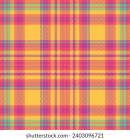 Scratch hintergrundmuster nahtlos, stolzer Stoffdruck-Check. JPG-Vektorstruktur Tartan Plaid in orange und rosa Farben.