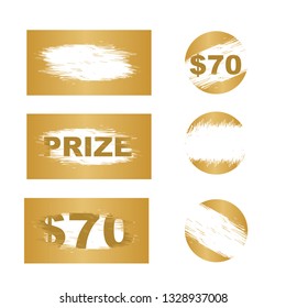 Scratch card elements. Lottery scratch and win game card background. 