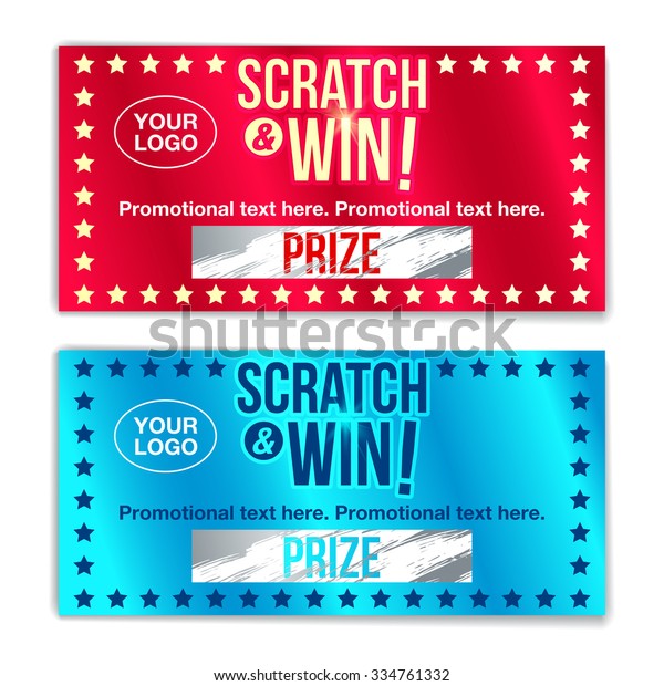 Scratch Card Game Win Effect Scratch Stock Vector Royalty Free