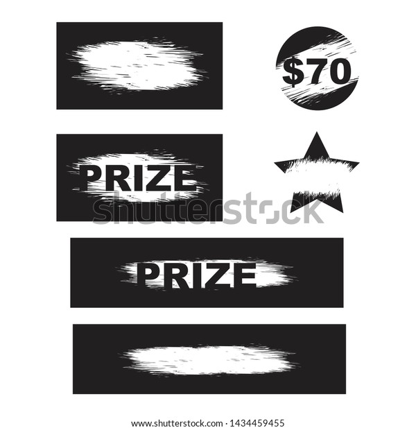 Scratch Card Game Scratch Win Lottery Stock Vector Royalty Free