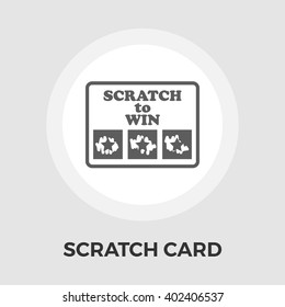 Scratch card icon vector. Flat icon isolated on the white background. Editable EPS file. Vector illustration.