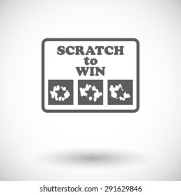 Scratch card. Single flat icon on white background. Vector illustration.