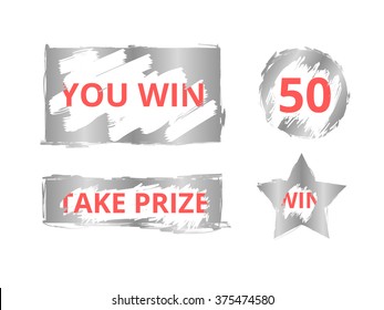 Scratch Card Win Effect For Scratch Card Game And Win