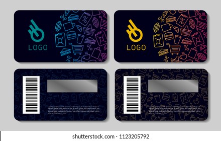 Scratch Cards Templates For Store With Logo And Barcode, Front And Back, Scratch Area