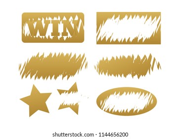 Scratch Cards Vector. Lottery Cover For Scratch Card