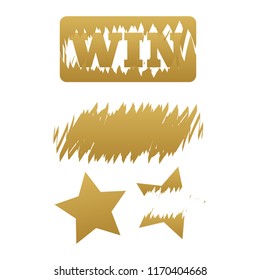 Scratch cards vector. Lottery cover for scratch card