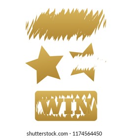 Scratch cards vector. Lottery cover for scratch card
