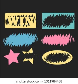 Scratch cards vector. Lottery cover for scratch card