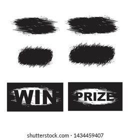 Scratch cards vector. Lottery cover for scratch card