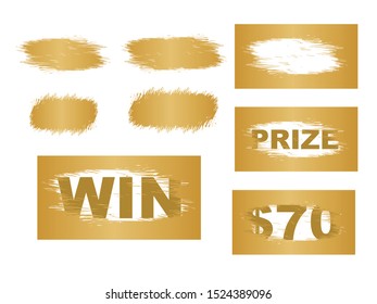 Scratch cards vector. Lottery cover for scratch card