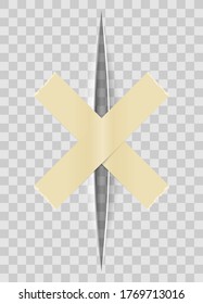scratch claw cuts paper with transparent shadows for design vector illustration isolated on background