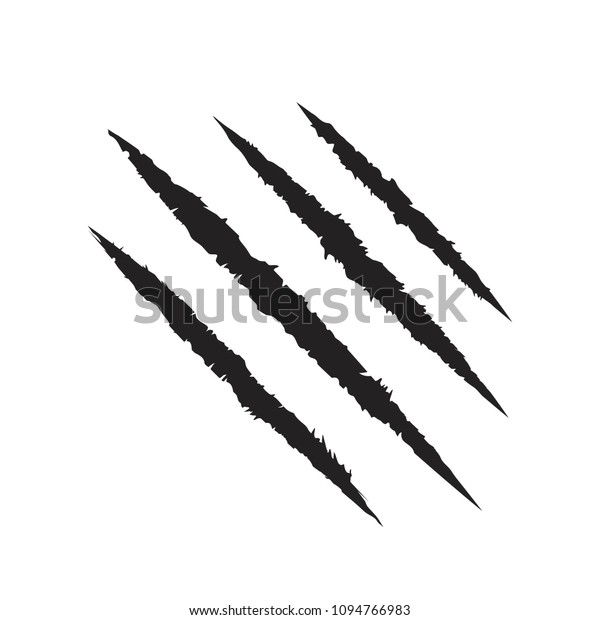 Scratch claws of animal. Tiger claws. Design\
element. Vector\
illustration