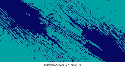 Fondo de deporte de semitono de marco de rasguño. Urbana textura de Anuncio grunge. Fondo de Diseño gráfico azul turquesa. Pinceladas con texto colocado.