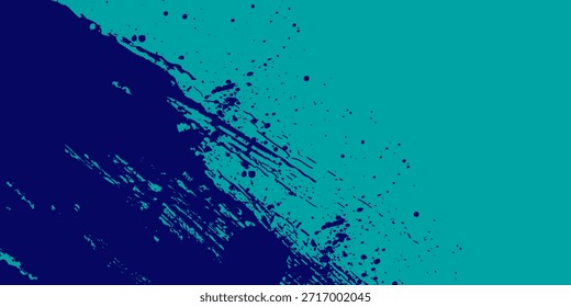 Fondo de deporte de semitono de marco de rasguño. Urbana textura de Anuncio grunge. Fondo de Diseño gráfico azul turquesa. Pinceladas con texto colocado.