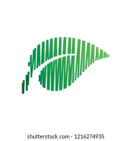 Scratch Green Leaf Logo, Nature logo