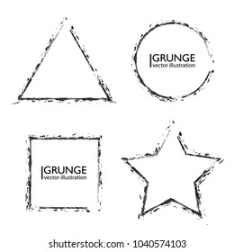 Scratch Grunge Urban Background.Texture Vector.Dust Overlay Distress Grain ,Simply Place illustration over any Object to Create grungy Effect .square , triangle, circle , star shape for your design.