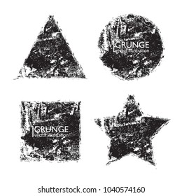 Scratch Grunge Urban Background.Texture Vector.Dust Overlay Distress Grain ,Simply Place illustration over any Object to Create grungy Effect .square , triangle, circle , star shape for your design.