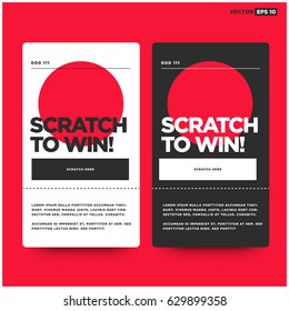 Scratch Here To Win Card Design