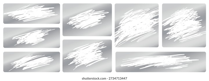 Scratch layer ticket with silver coupon sticker and frame sale grunge. Splash game winner with award gradient stripes and gambling promotion jackpot. Prize luck scratch with glossy metallic.