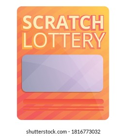 Scratch Lottery Icon. Cartoon Of Scratch Lottery Vector Icon For Web Design Isolated On White Background