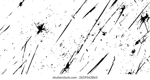 Scratch marks on white and transparent background. Sketch abstract grunge backgrounds to create a distressed effect. Overlay distress grain monochrome design.