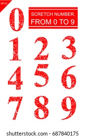 Scratch Number from 0 to 9 
