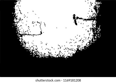 Scratch on the metal in the vector.
