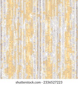 Estilo de pintura Scratch estilo textura vectorial transparente fondo amarillo. Fondo pastel con pinceles de pintor con efecto de tejido. Diseño textural rayado de tela. Repetición de garrapatas grabadas