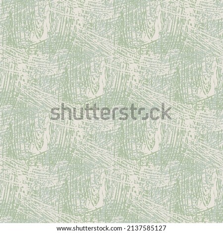 Scratch painting style seamless vector texture pattern background. Pastel sage green backdrop with painterly brushstrokes with weave effect. Canvas scratched textural design. Etched scribble repeat