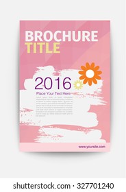 scratch pink brochure report cover template